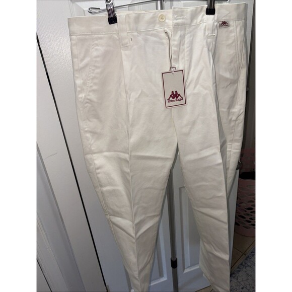 Kappa "Robe Giovani Brax" Men's Regular Fit Pants Size 48 White Mastics - Picture 1 of 5